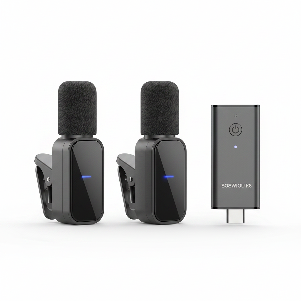 SOEWIOU K8 Wireless Lavalier Microphone