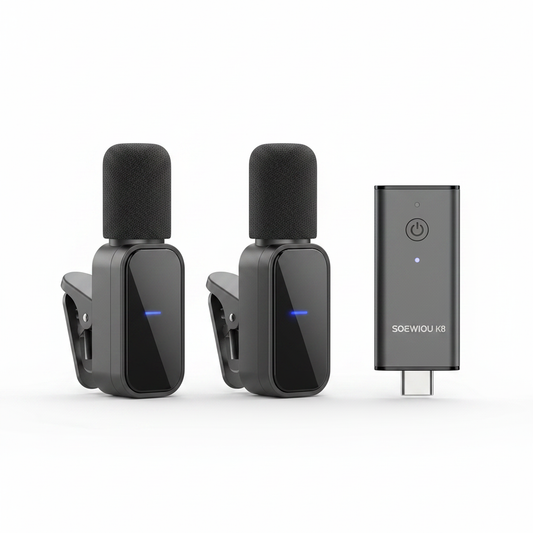 SOEWIOU K8 Wireless Lavalier Microphone